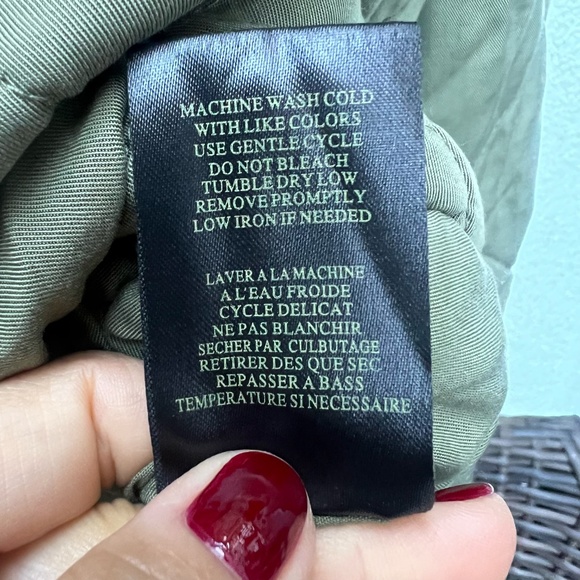 BLANK  NYC Olive Green Quilted Puffer Jacket - Picture 10 of 15